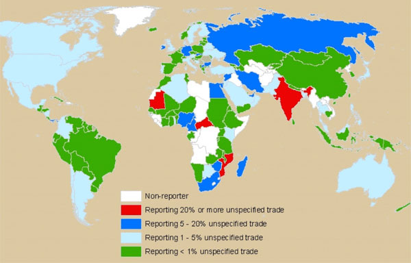 Country Reporting Status for Imports 2003-2005