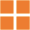 Orange decorative square