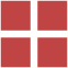 Red decorative square